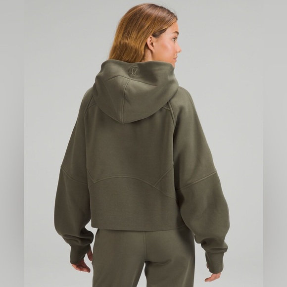 Lululemon Scuba Oversized Full-Zip Casual Hoodie Green Sz M/L - Picture 4 of 13